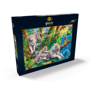 Darstellung des Puzzle Motivs Family of White Tiger 200 Puzzle Schachtel Ansicht2