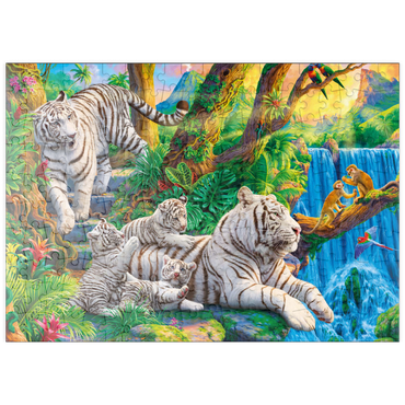 Darstellung des Puzzle Motivs puzzleplate Family of White Tiger 200 Puzzle