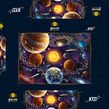 Darstellung des Puzzle Motivs Space 1000 Puzzle Schachtel 3D Modell