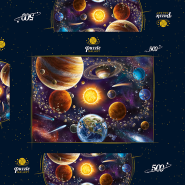 Darstellung des Puzzle Motivs Space 500 Puzzle Schachtel 3D Modell