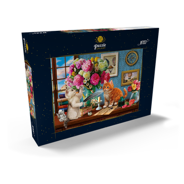 Darstellung des Puzzle Motivs Petals & Paws 1000 Puzzle Schachtel Ansicht2