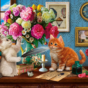 Darstellung des Puzzle Motivs Petals & Paws 200 Puzzle 3D Modell