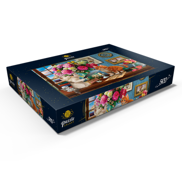 Darstellung des Puzzle Motivs Petals & Paws 500 Puzzle Schachtel Ansicht1
