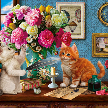 Darstellung des Puzzle Motivs Petals & Paws 500 Puzzle 3D Modell