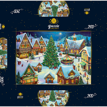 Darstellung des Puzzle Motivs New Year 2 200 Puzzle Schachtel 3D Modell