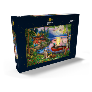 Darstellung des Puzzle Motivs Weekend Retreat 1000 Puzzle Schachtel Ansicht2