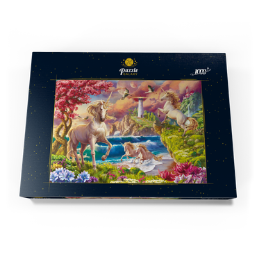 Darstellung des Puzzle Motivs Fabulous Unicorns 1000 Puzzle Schachtel Ansicht3