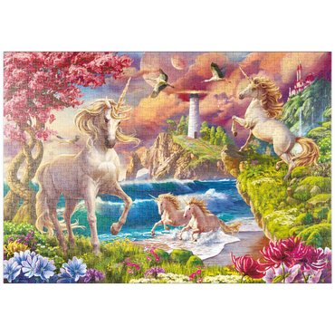 Darstellung des Puzzle Motivs puzzleplate Fabulous Unicorns 1000 Puzzle