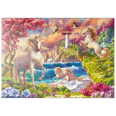 Darstellung des Puzzle Motivs puzzleplate Fabulous Unicorns 200 Puzzle