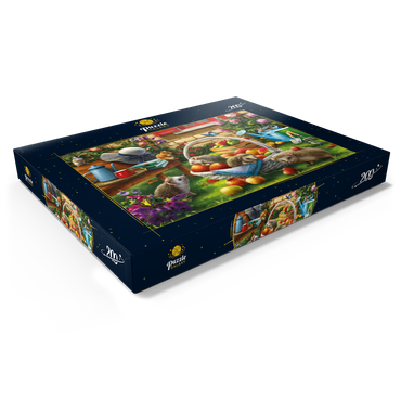 Darstellung des Puzzle Motivs Hedgehogs in the Garden 200 Puzzle Schachtel Ansicht1