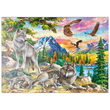 Darstellung des Puzzle Motivs puzzleplate Wolves and Eagles 200 Puzzle