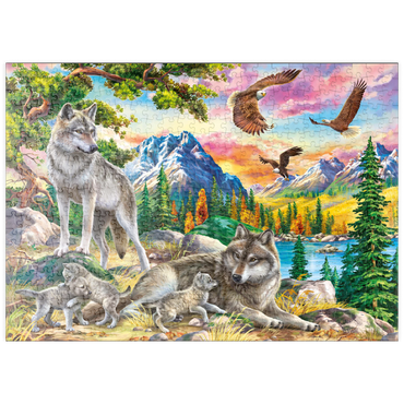 Darstellung des Puzzle Motivs puzzleplate Wolves and Eagles 500 Puzzle