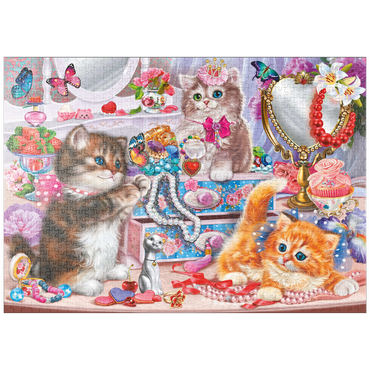 Darstellung des Puzzle Motivs puzzleplate Cute Kittens with Beads 1000 Puzzle