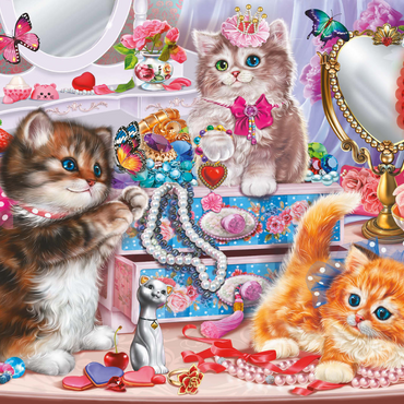 Darstellung des Puzzle Motivs Cute Kittens with Beads 1000 Puzzle 3D Modell