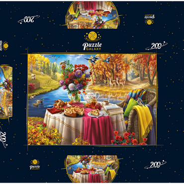 Darstellung des Puzzle Motivs Autumn Still Life 200 Puzzle Schachtel 3D Modell