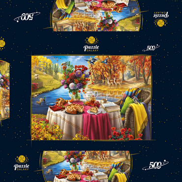Darstellung des Puzzle Motivs Autumn Still Life 500 Puzzle Schachtel 3D Modell