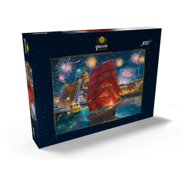 Darstellung des Puzzle Motivs Scarlet Sails 1000 Puzzle Schachtel Ansicht2