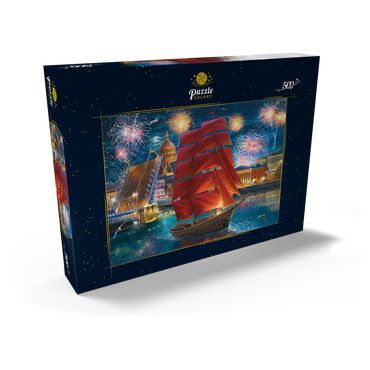 Darstellung des Puzzle Motivs Scarlet Sails 500 Puzzle Schachtel Ansicht2