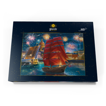 Darstellung des Puzzle Motivs Scarlet Sails 500 Puzzle Schachtel Ansicht3