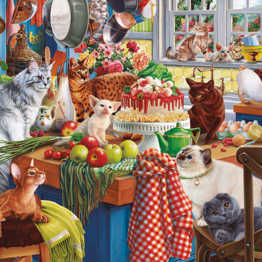 Darstellung des Puzzle Motivs Kittens in the Kitchen 1000 Puzzle 3D Modell
