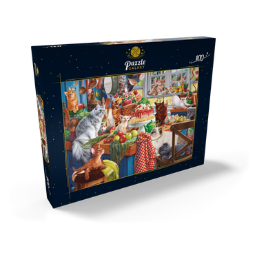 Darstellung des Puzzle Motivs Kittens in the Kitchen 100 Puzzle Schachtel Ansicht2
