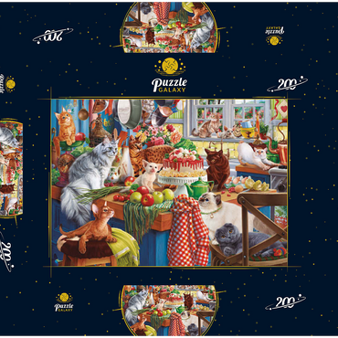 Darstellung des Puzzle Motivs Kittens in the Kitchen 200 Puzzle Schachtel 3D Modell