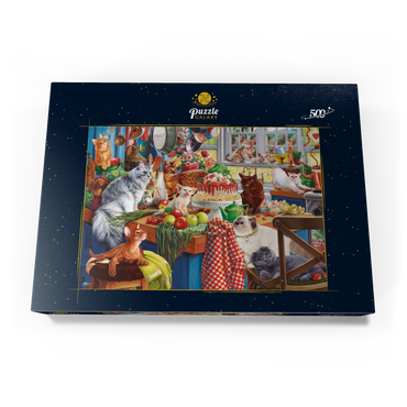 Darstellung des Puzzle Motivs Kittens in the Kitchen 500 Puzzle Schachtel Ansicht3