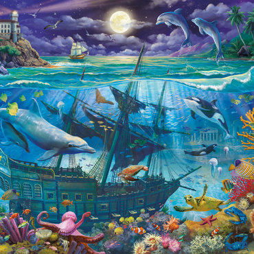 Darstellung des Puzzle Motivs Evening Undersea 1000 Puzzle 3D Modell