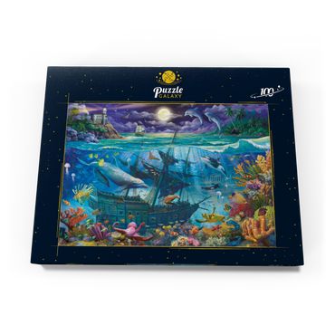 Darstellung des Puzzle Motivs Evening Undersea 100 Puzzle Schachtel Ansicht3