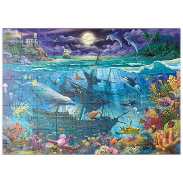 Darstellung des Puzzle Motivs puzzleplate Evening Undersea 100 Puzzle