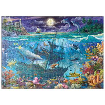 Darstellung des Puzzle Motivs puzzleplate Evening Undersea 500 Puzzle