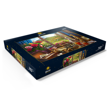 Darstellung des Puzzle Motivs Games in the Mountains 200 Puzzle Schachtel Ansicht1