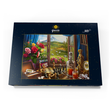 Darstellung des Puzzle Motivs Games in the Mountains 500 Puzzle Schachtel Ansicht3