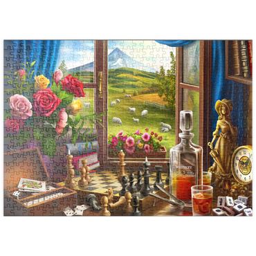Darstellung des Puzzle Motivs puzzleplate Games in the Mountains 500 Puzzle