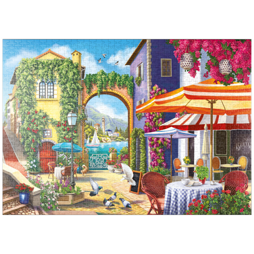 Darstellung des Puzzle Motivs puzzleplate Sunny City by the Sea 1000 Puzzle