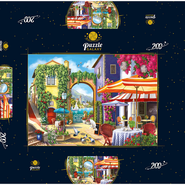 Darstellung des Puzzle Motivs Sunny City by the Sea 200 Puzzle Schachtel 3D Modell