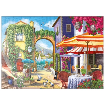 Darstellung des Puzzle Motivs puzzleplate Sunny City by the Sea 500 Puzzle