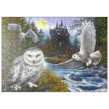 Darstellung des Puzzle Motivs puzzleplate Snowy Owls 200 Puzzle