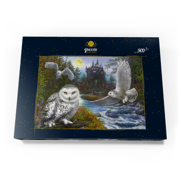 Darstellung des Puzzle Motivs Snowy Owls 500 Puzzle Schachtel Ansicht3