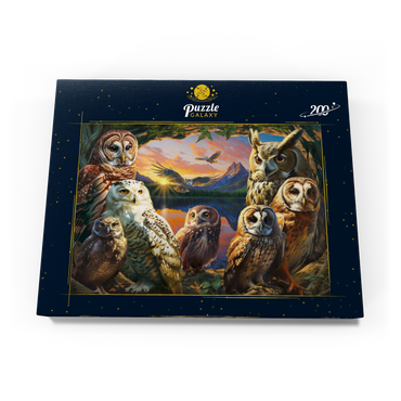 Darstellung des Puzzle Motivs Owls at Sunset 200 Puzzle Schachtel Ansicht3