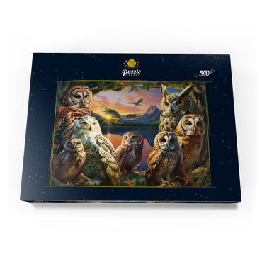 Darstellung des Puzzle Motivs Owls at Sunset 500 Puzzle Schachtel Ansicht3