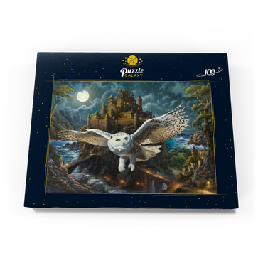 Darstellung des Puzzle Motivs Magic Owl and Castle 100 Puzzle Schachtel Ansicht3