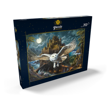 Darstellung des Puzzle Motivs Magic Owl and Castle 200 Puzzle Schachtel Ansicht2