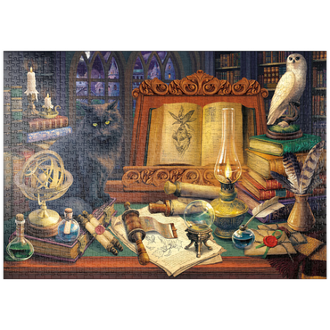 Darstellung des Puzzle Motivs puzzleplate Magic Library 1000 Puzzle