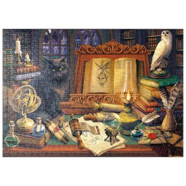 Darstellung des Puzzle Motivs puzzleplate Magic Library 500 Puzzle