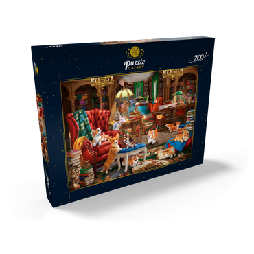 Darstellung des Puzzle Motivs Corgi in the Library 200 Puzzle Schachtel Ansicht2