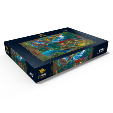 Darstellung des Puzzle Motivs Owls & Night House 1000 Puzzle Schachtel Ansicht1