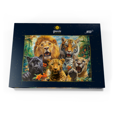 Darstellung des Puzzle Motivs Selfies of Wildcats 1000 Puzzle Schachtel Ansicht3