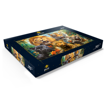Darstellung des Puzzle Motivs Selfies of Wildcats 200 Puzzle Schachtel Ansicht1