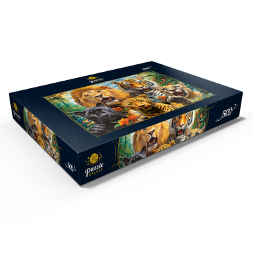 Darstellung des Puzzle Motivs Selfies of Wildcats 500 Puzzle Schachtel Ansicht1